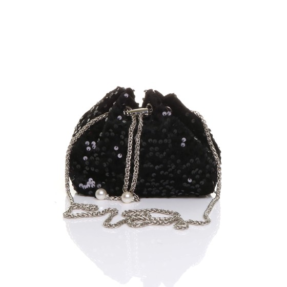 Sparkly Sequin Party Drawstring Shoulder Clutch Bucket Bag