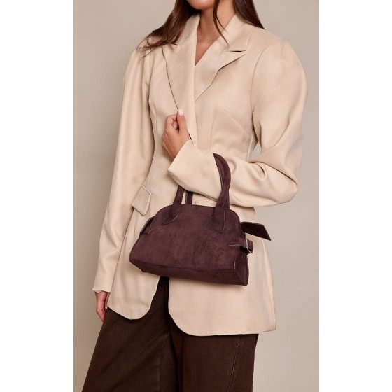 Faux Suede Mini Handbag