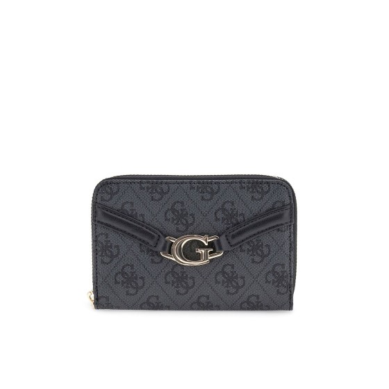 Dea Slg Medium Zip Around Purse Coal Logo